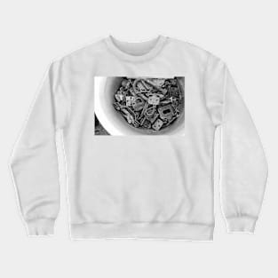 Rusting Away Black and White Crewneck Sweatshirt